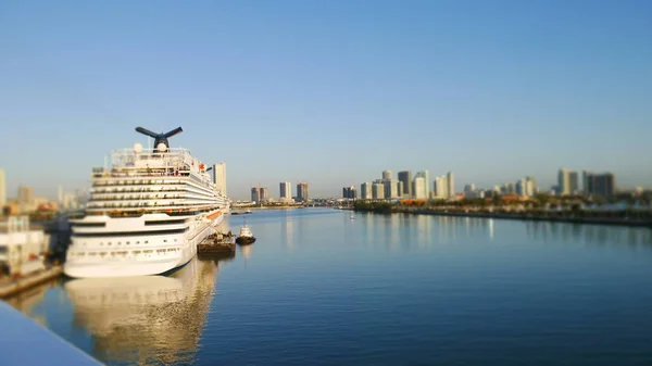 Kreuzfahrtschiffe Miami Florida Usa — Stockfoto