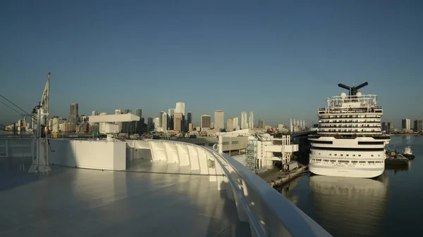 Kreuzfahrtschiffe Hafen Von Miami Miami Florida Usa — Stockfoto