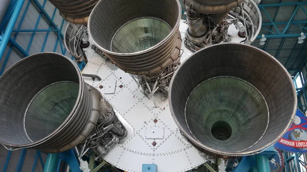 Kennedy Space Center Floridě Usa Motory Druhé Fáze Rakety Saturn — Stock fotografie