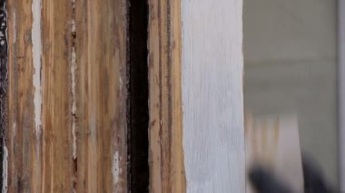 El ile zımpara ahşap çerçeve 