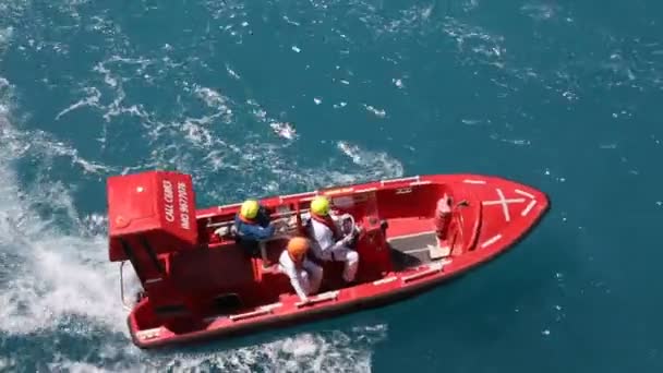 Schnelles Rettungsboot Tortola Britische Jungferninseln Juni 2018 — Stockvideo