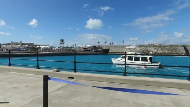 Segelfartyget Hamilton Bermuda Juni 2017 — Stockvideo