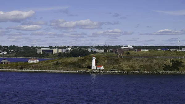 Halifax Nouvelle Écosse Phare Île Georges Est Phare Béton Proéminent — Photo