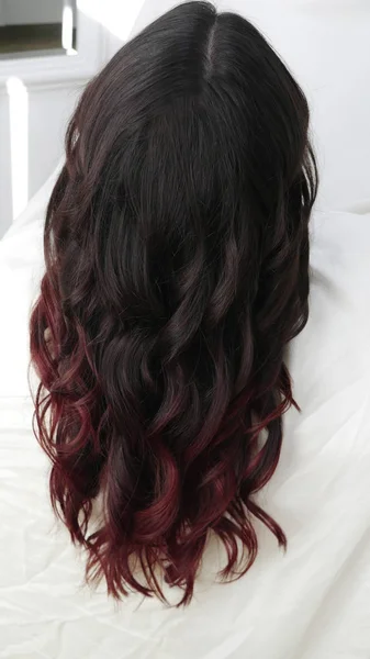 The model with long healthy red colored hair — Stock Image Model Long Healthy Red Colored Hair Royalty Free Stock Photos