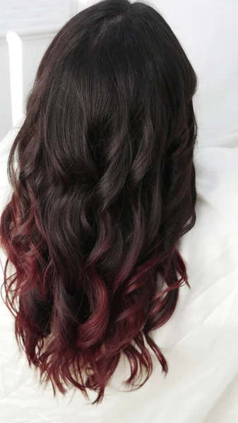 The model with long healthy red colored hair — Stock Image Model Long Healthy Red Colored Hair Stock Picture