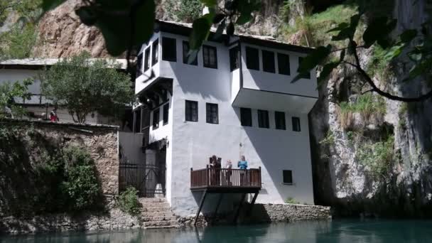 Dervish House Nebo Blagaj Tekija Budova Dervish Klášter Mimo Město — Stock video