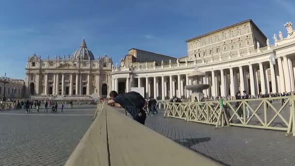 Vatican Rom Italien November 2018 Basilica San Pietro Stadtstaat Vatican — Stockvideo