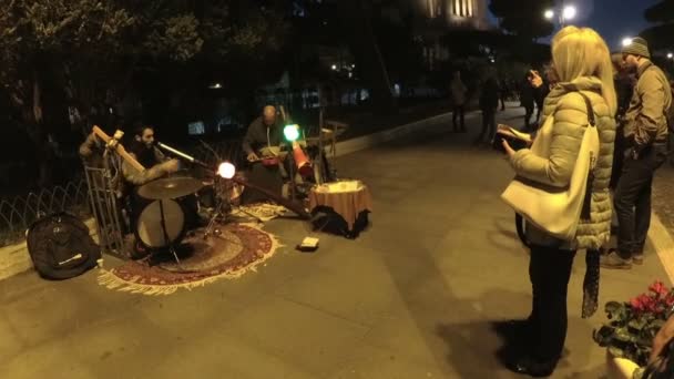 Musiciens Rue Nuit Rome Italie Novembre 2018 — Video