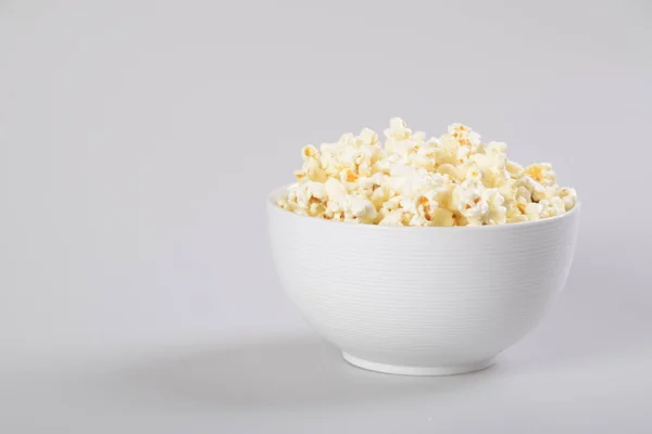 Popcorn Bowl Isolated White Clipping Path Included — Stock Photo, Image