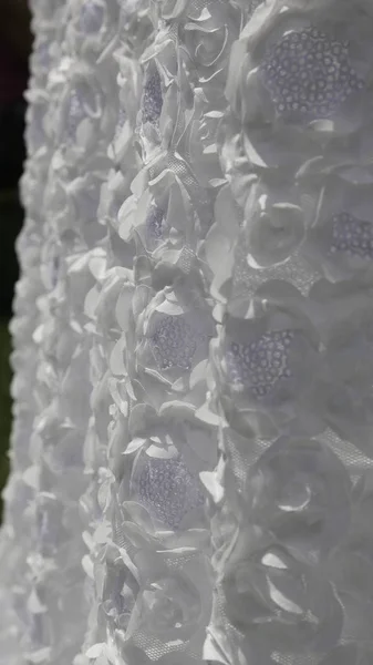 White background of elegant flower shape material