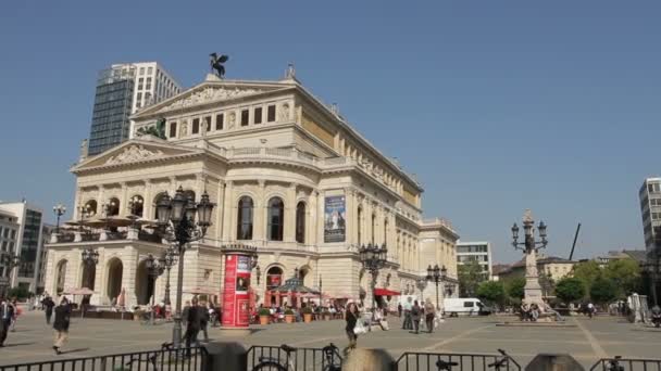 Frankfurt Germania Ottobre 2011 Originale Teatro Dell Opera Francoforte Old — Video Stock