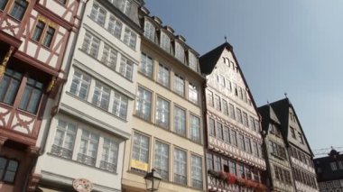 Frankfurt, Almanya - Ekim 2011: Altstadt'taki eski mimarinin görünümü, Frankfurt, Almanya'da eski şehir