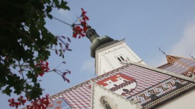Hırvatistan 'ın Zagreb kentindeki St. Mark Kilisesi. 