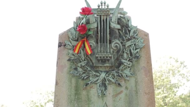 Paris França Outubro 2011 Túmulo Georges Bize Cemitério Pere Lachaise — Vídeo de Stock