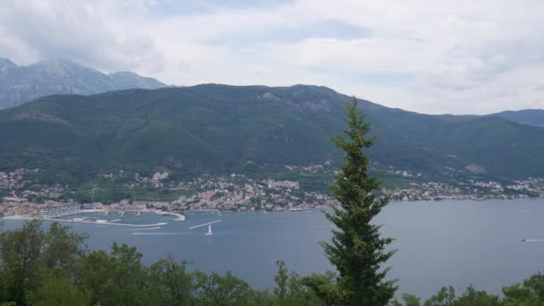 Στον Κόλπο Του Κότορ Μαυροβούνιο — Αρχείο Βίντεο