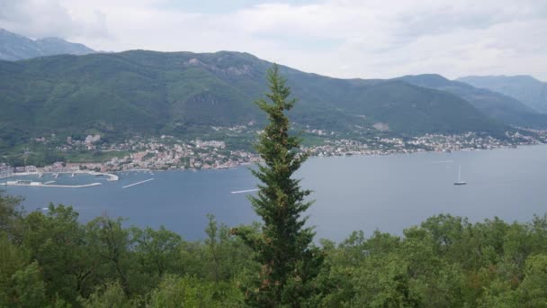 Die Bucht Von Kotor Montenegro — Stockvideo