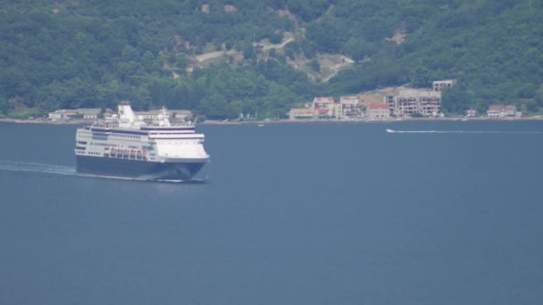 Crucero Bahía Kotor Boka Kotorska Montenegro — Vídeos de Stock