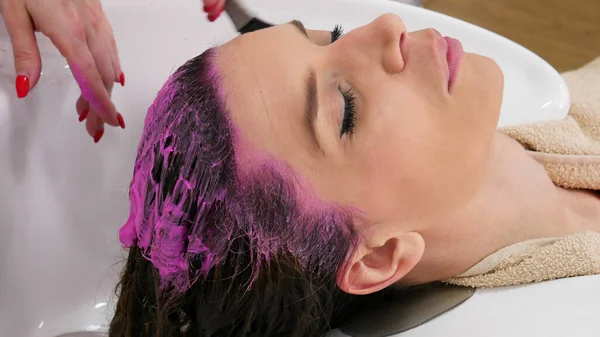 Barvení Vlasů Salonu — Stock fotografie