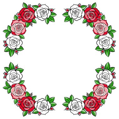 kırmızı gül çelengi.