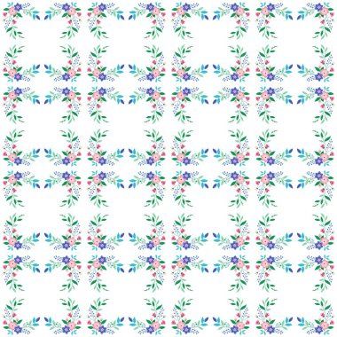 Çiçeklerle kusursuz desen