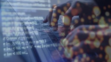 Ofiste çalışan bir iş kadını. karışık ortam