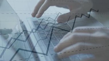 Bilgisayarla çalışan bir iş adamı