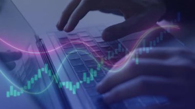 Hisse senedi çizelgesi ve ticaret konsepti