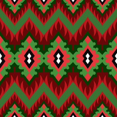 Etnik süslemeli vektörsüz desen.