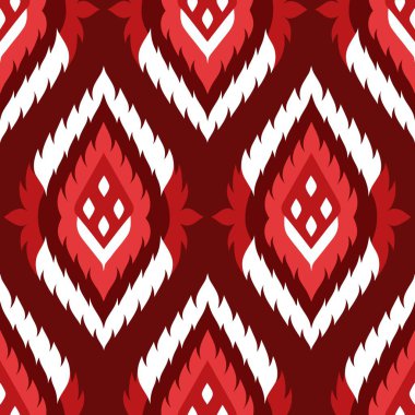Kırmızı kesintisiz geometrik desen