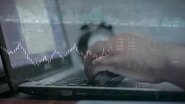 Borsa veya önx ticaret grafiği ve şamdan şeması ab