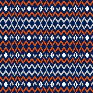 Geometrik motiflere sahip kusursuz etnik desen