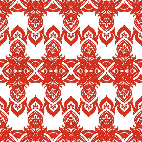 Kırmızı ve beyaz elementli vektörsüz desen.