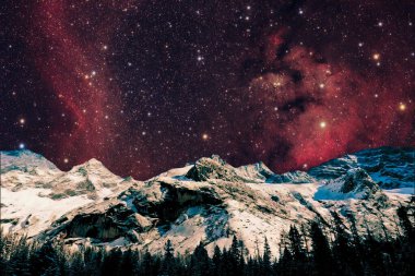 Güzel gece yıldızlı gökyüzü