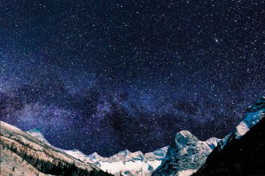 Güzel gece yıldızlı gökyüzü