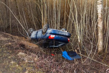 Mart ayı başlarında kaygan yolda trafik kazası