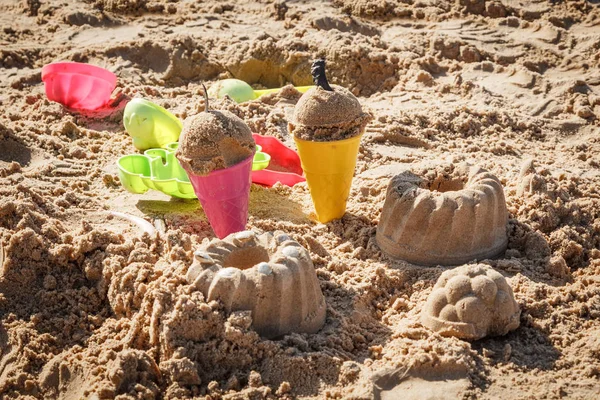 Helado de arena en la playa del mar Báltico — Foto de Stock