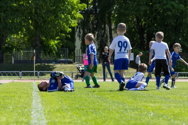 Copa infantil de fútbol Shitik, el 19 de mayo de 2018, en Ozolnieki , —  Fotos de Stock