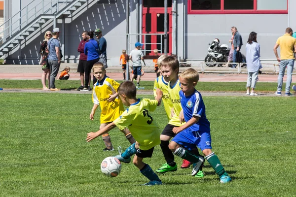 Copa infantil de fútbol Shitik, el 19 de mayo de 2018, en Ozolnieki , —  Fotos de Stock