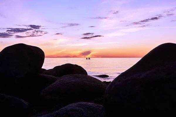 Sup Excursão Embarque Golfo Riga Verão Pôr Sol Lado Tuya — Fotografia de Stock