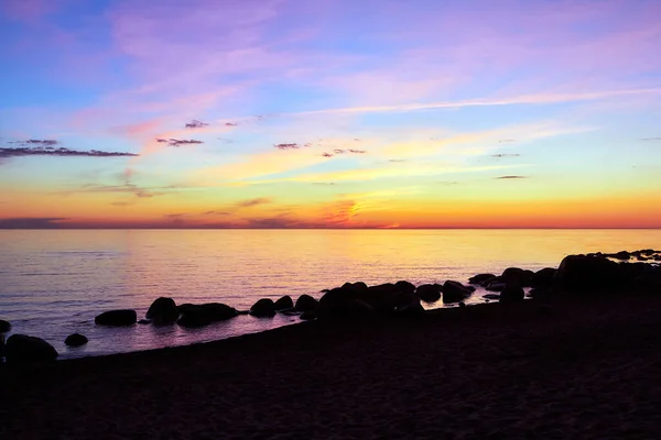 Nuvens Acima Costa Mar Báltico Perto Tuja Vidzeme Letónia Paisagem — Fotografia de Stock