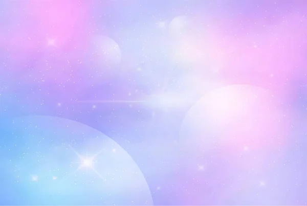 Vektor Illustration Von Galaxien Fantasie Hintergrund Und Pastellfarbe — Stockvektor