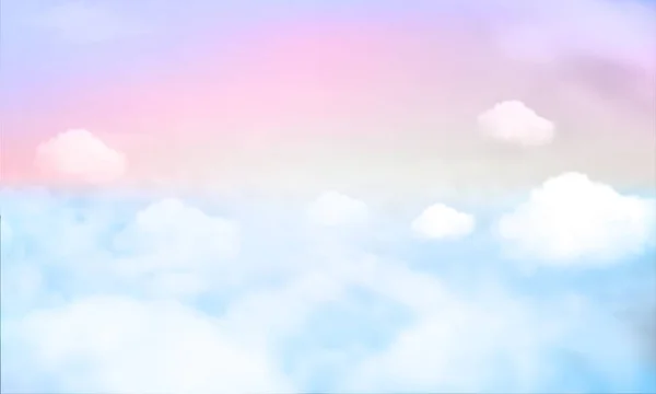 Gradiente Pastel Cielo Borroso Fondo Del Atardecer Luz Sol Suave — Vector de stock