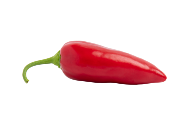 Kırmızı biber, üst görünüm, PNG, transperent arkaplanda izole