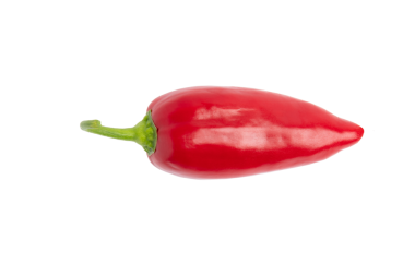 Kırmızı biber, üst görünüm, PNG, transperent arkaplanda izole