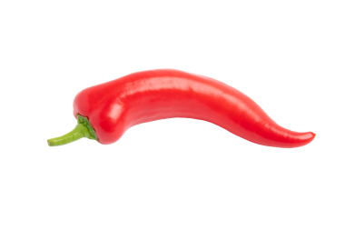 Kırmızı biber, üst görünüm, PNG, transperent arkaplanda izole