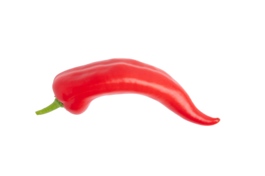 Kırmızı biber, üst görünüm, PNG, transperent arkaplanda izole