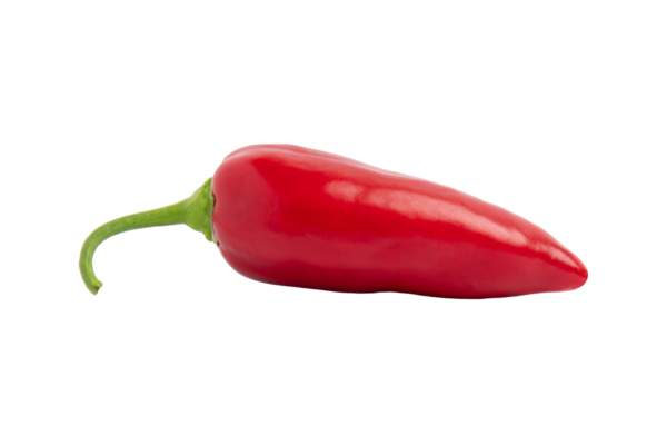Kırmızı biber, üst görünüm, PNG, transperent arkaplanda izole