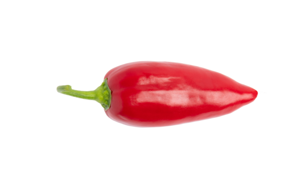 Kırmızı biber, üst görünüm, PNG, transperent arkaplanda izole