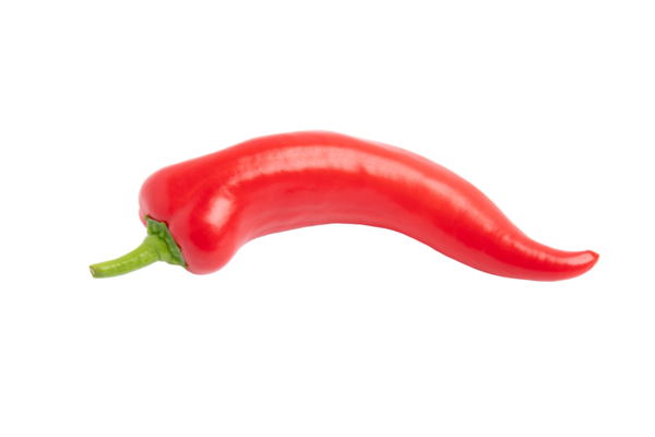 Kırmızı biber, üst görünüm, PNG, transperent arkaplanda izole