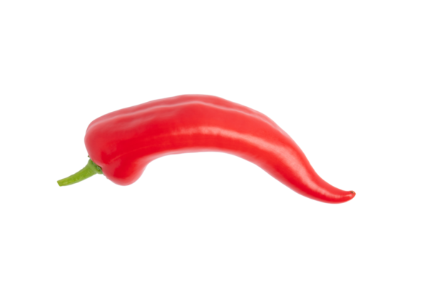 Kırmızı biber, üst görünüm, PNG, transperent arkaplanda izole